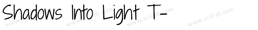 Shadows Into Light T字体转换